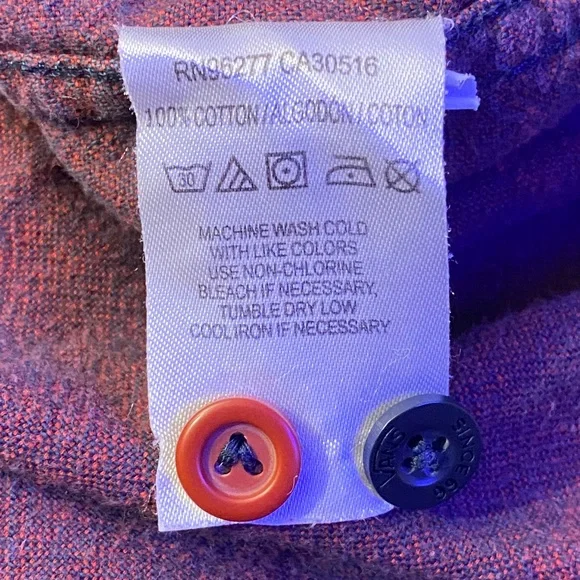 Vans of the Wall Skater 100% cotton short Large Crimson - Picture 12 of 12